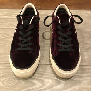 Velvet converse- size 7